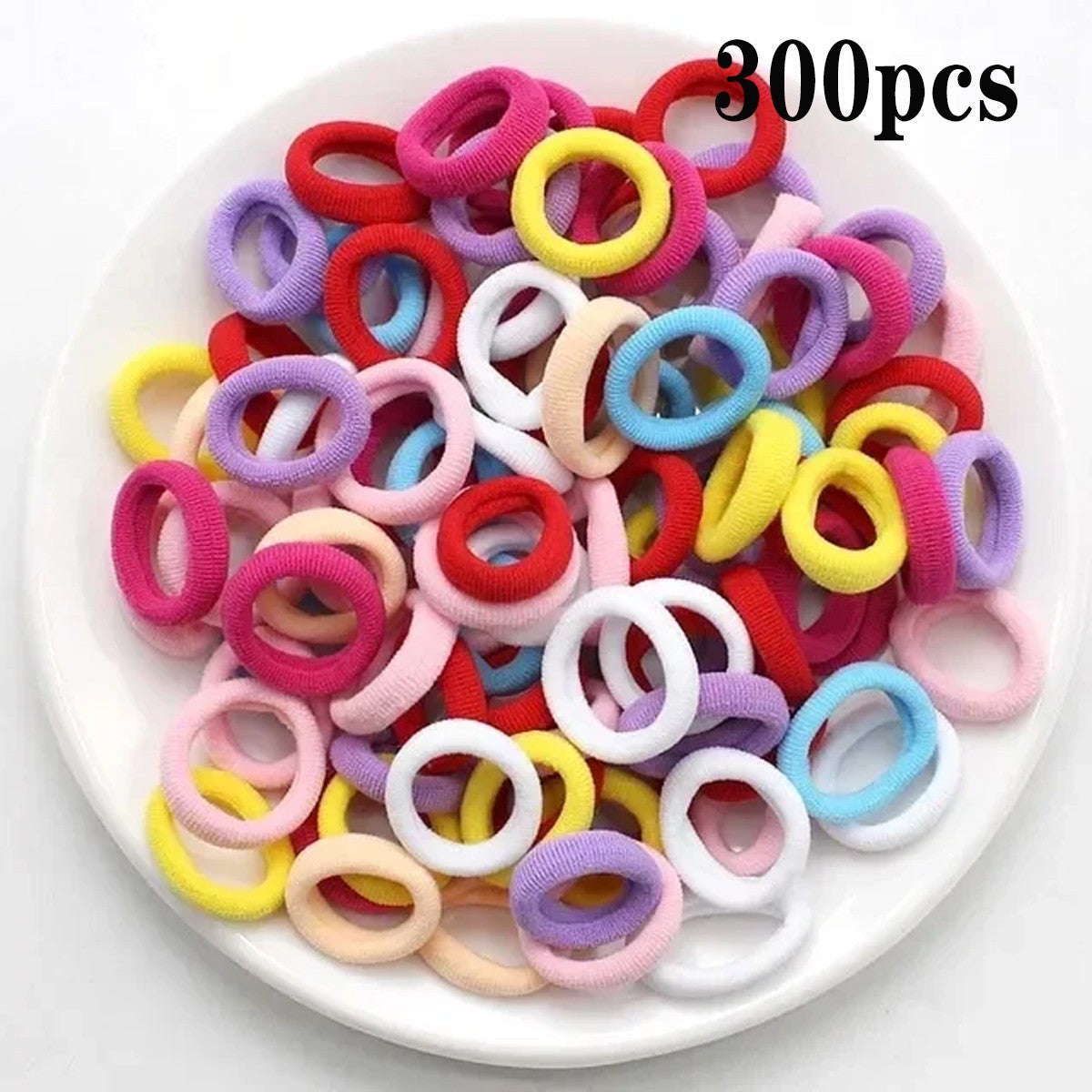 Kit de Elásticos de Cabelo de Nylon para Rabo de Cavalo (200 Peças)