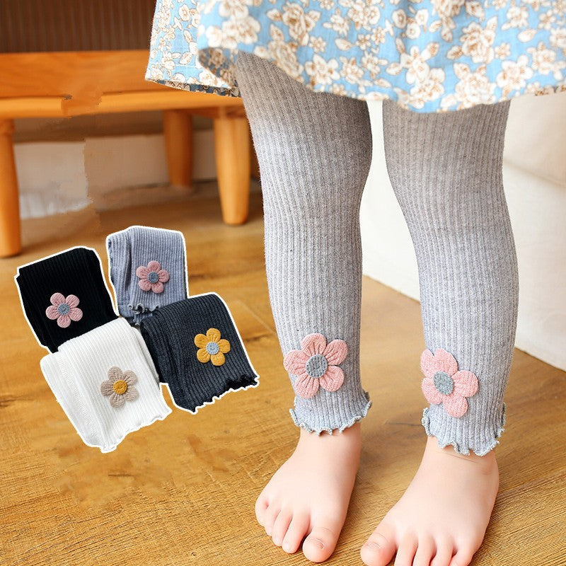 Legging Infantil de Algodão e Acrílico para Meninas