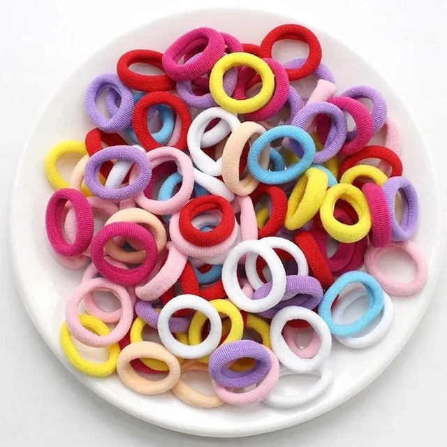 Kit de Elásticos de Cabelo de Nylon para Rabo de Cavalo (200 Peças)
