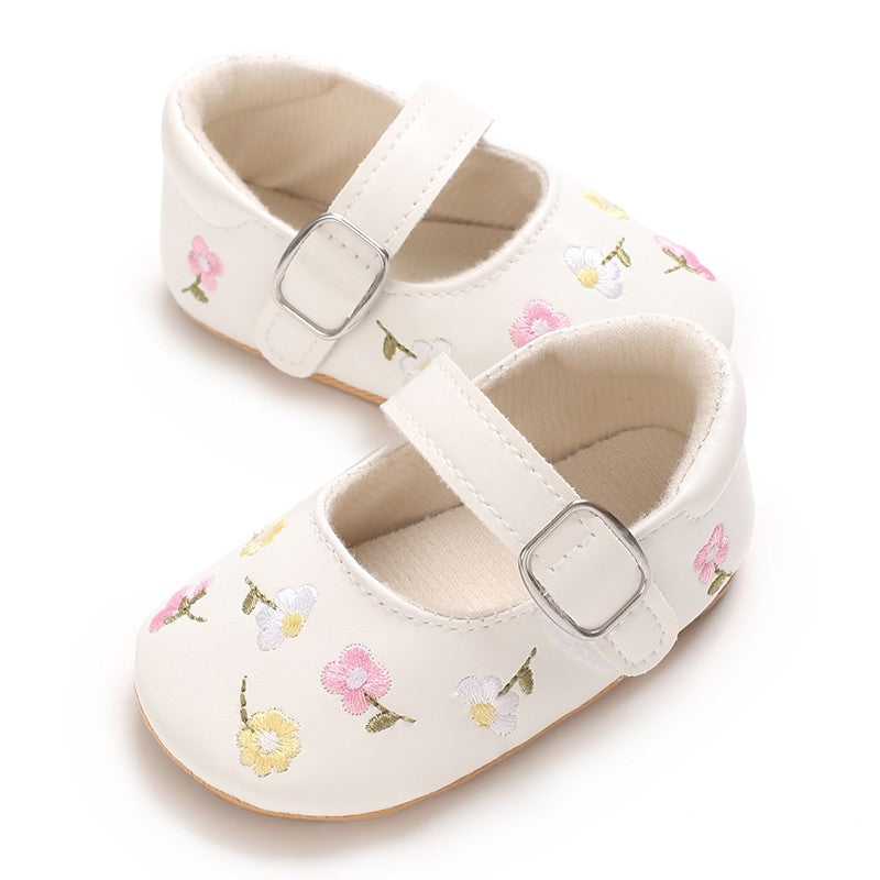 Sapatinho de Bebê Mary Jane Bordado para Menina
