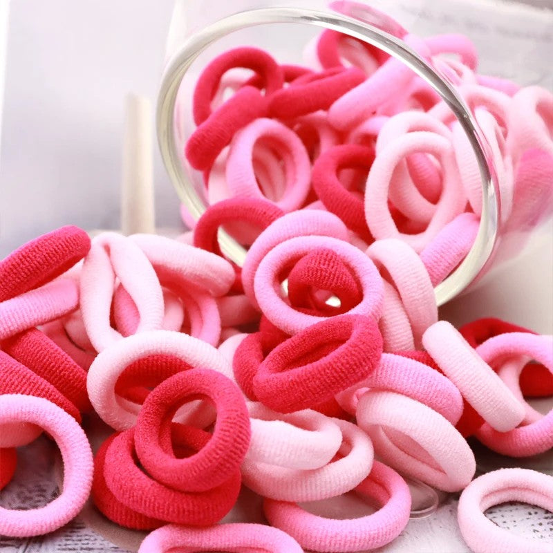 Kit de Elásticos de Cabelo de Nylon para Rabo de Cavalo (200 Peças)