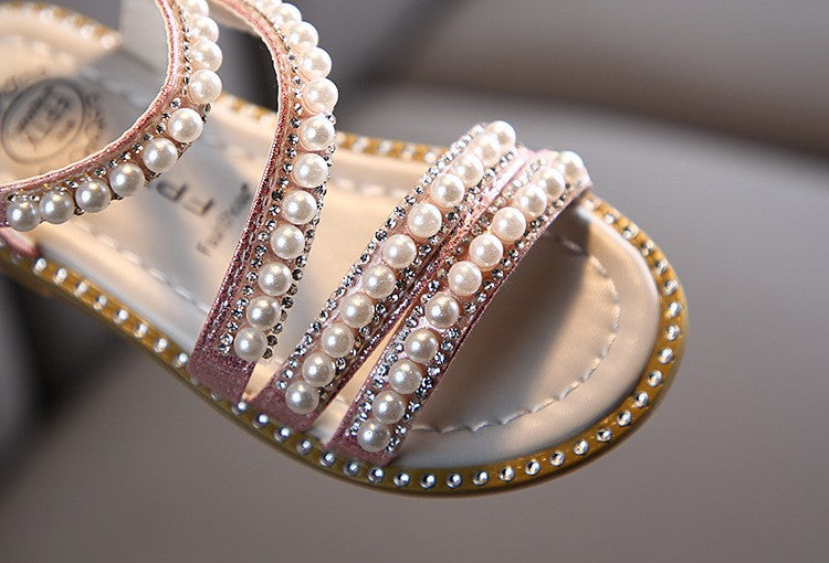 Sandália de Verão com Strass para Meninas