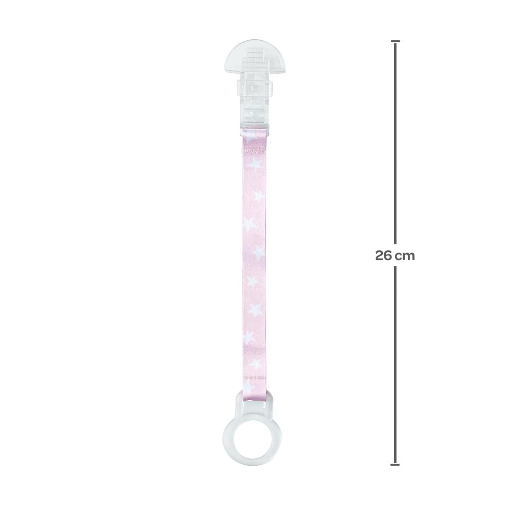 Buba Prendedor de Chupeta Estrelas Rosa