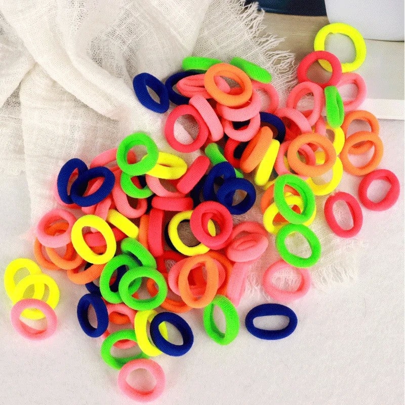 Kit de Elásticos de Cabelo de Nylon para Rabo de Cavalo (200 Peças)