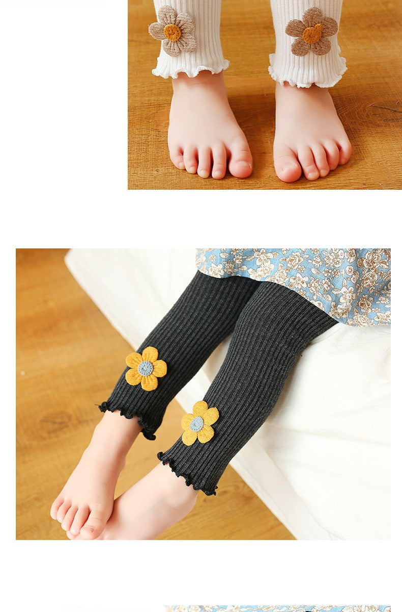 Legging Infantil de Algodão e Acrílico para Meninas