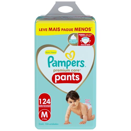 Fralda Pampers Premium Care Pants M (124 unidades)
