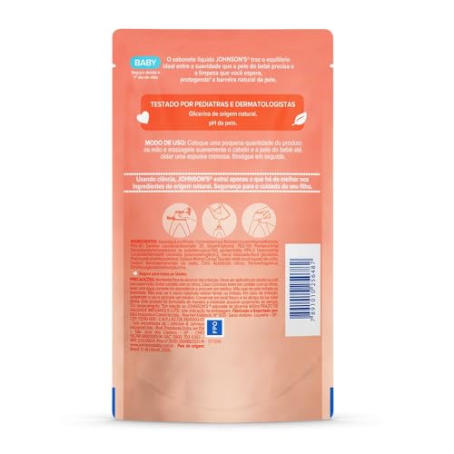 Sabonete Líquido Refil Glicerina Da Cabeça Aos Pés Johnson's Baby, 380ml