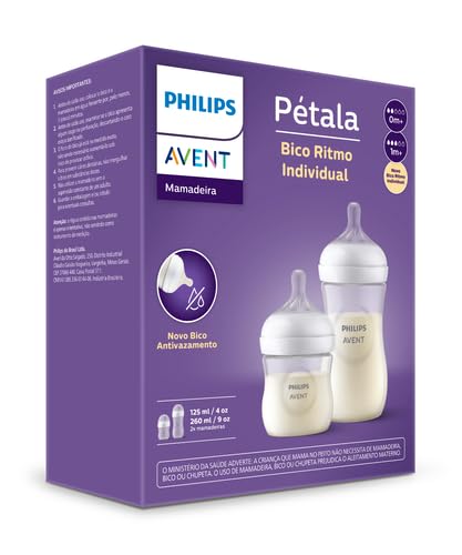 Kit Duplo Mamadeiras Pétala AVENT (125ml e 260ml)