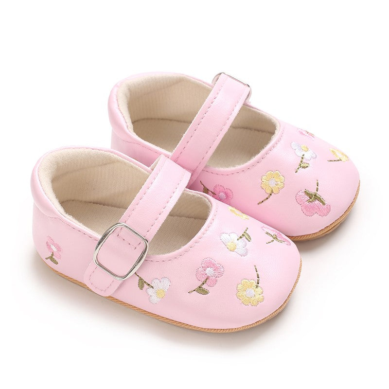 Sapatinho de Bebê Mary Jane Bordado para Menina
