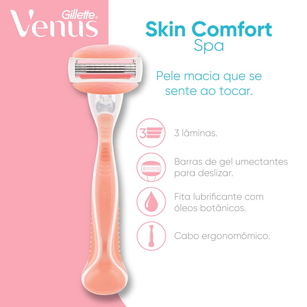 Gillette Venus Skin Comfort Spa Aparelho de Depilação Recarregável
