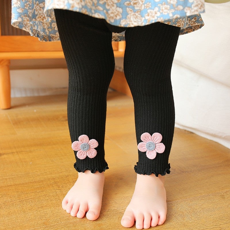 Legging Infantil de Algodão e Acrílico para Meninas