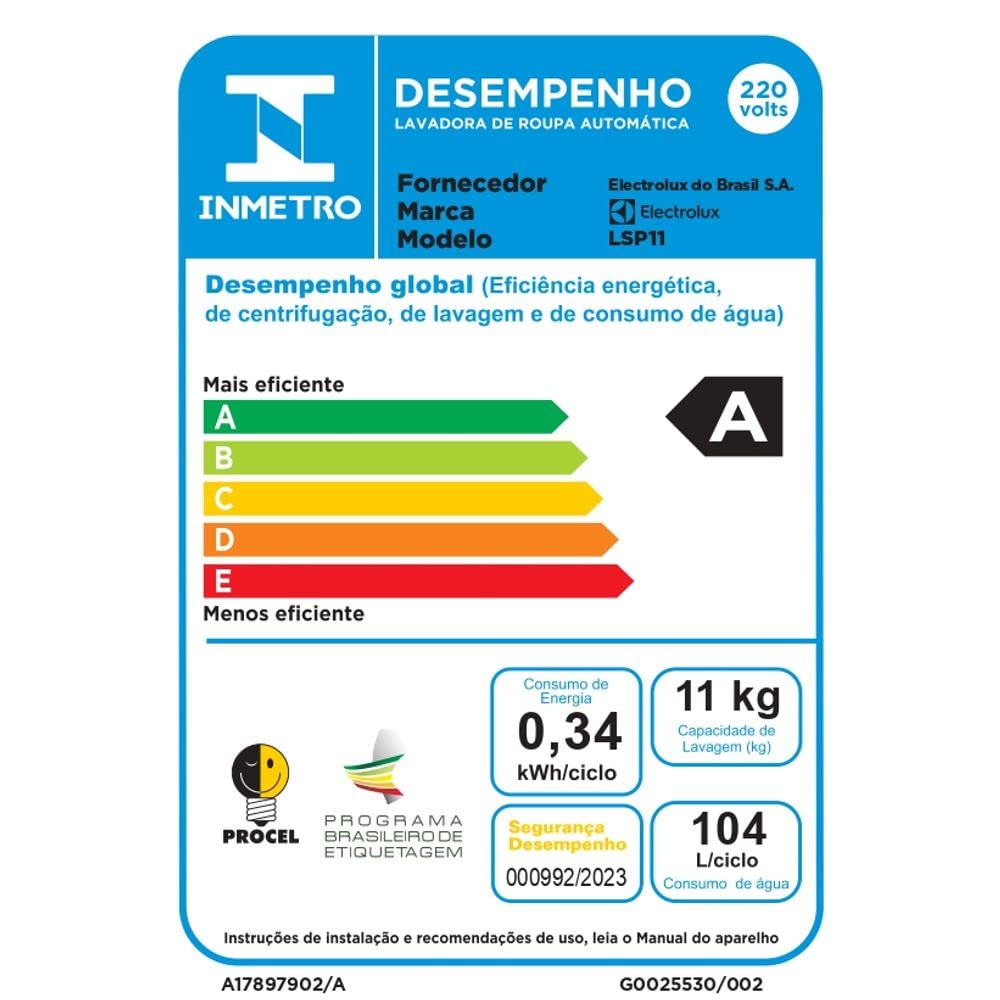 Lava e Seca Electrolux Perfect Care LSP11 (11kg/7kg) - 220V