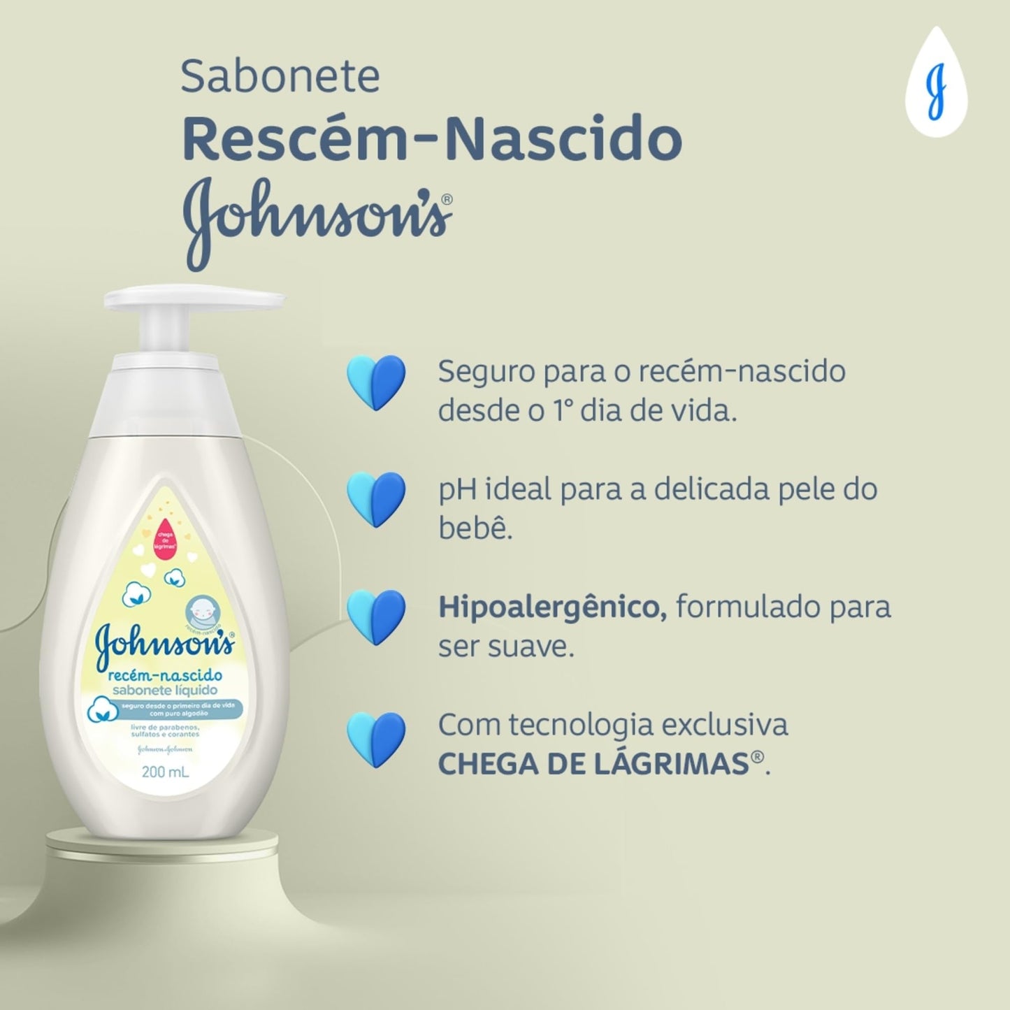 Johnson's Baby Sabonete Líquido Recém Nascido (200ml)