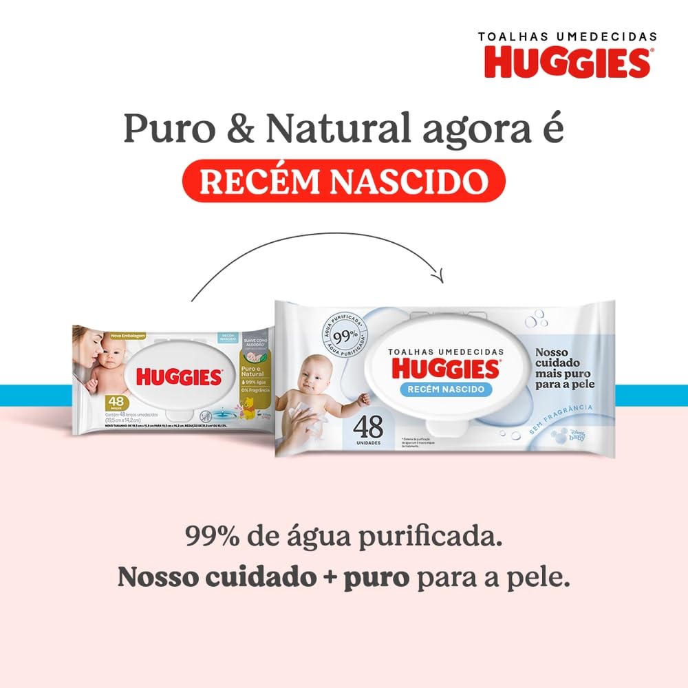 Lenços Umedecidos Huggies Pure Care (288 Unidades)