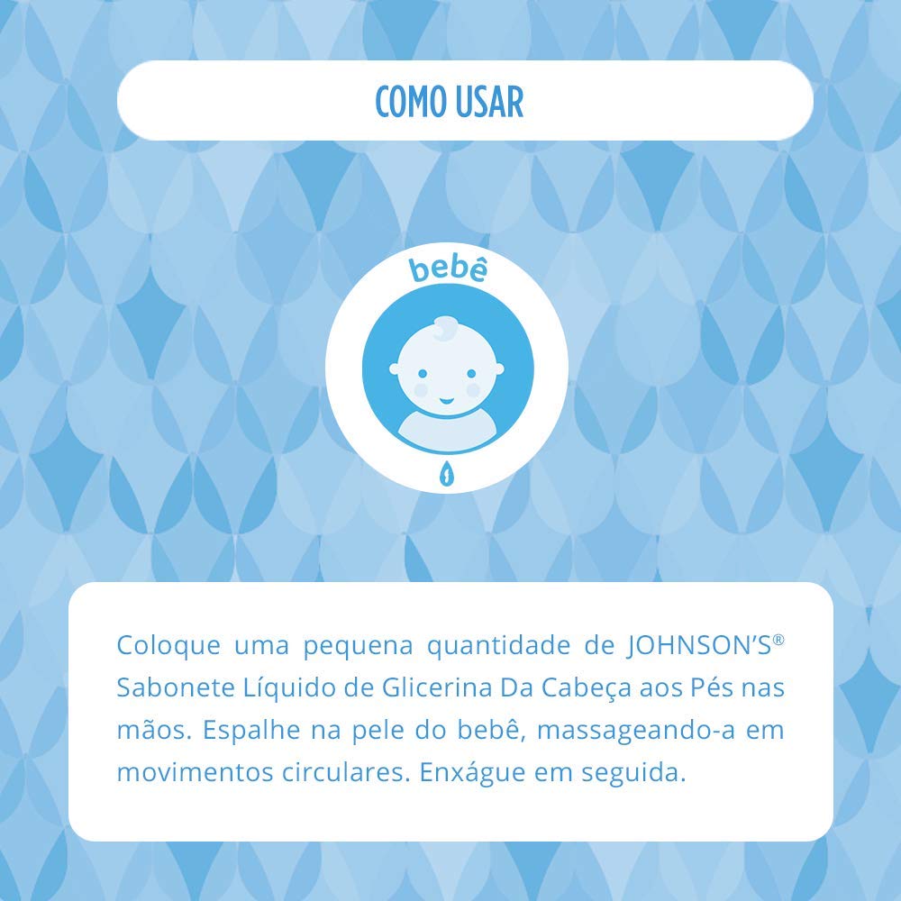 Sabonete Líquido Refil Glicerina Da Cabeça Aos Pés Johnson's Baby, 380ml