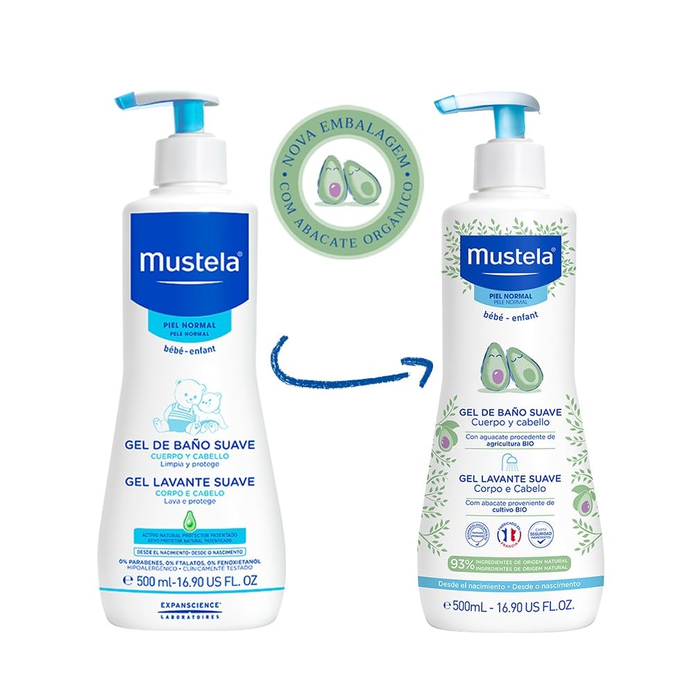Mustela Gel Lavante Suave (500ml) - Corpo e Cabelo Infantil
