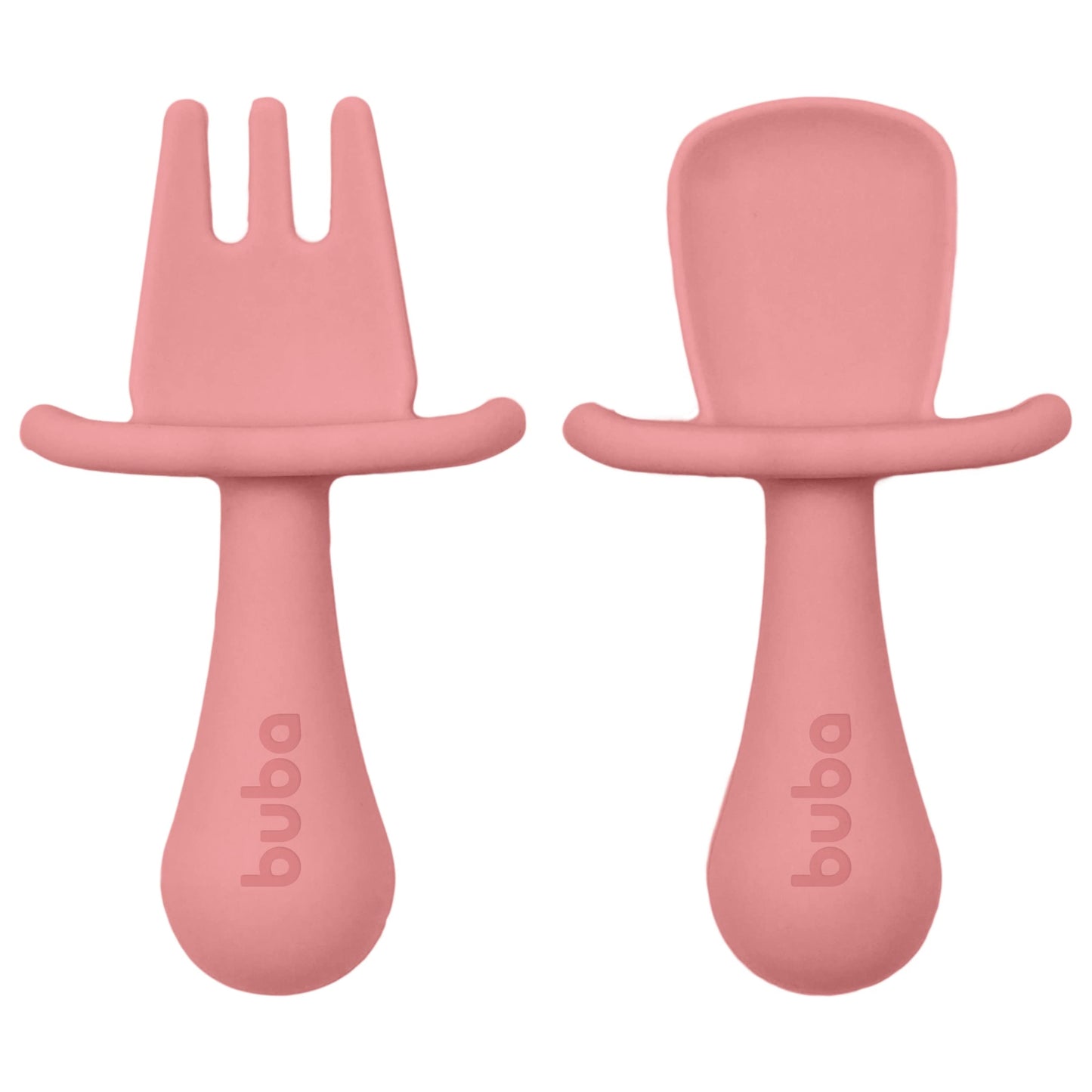 Kit Talheres de Silicone Buba (Rosa)