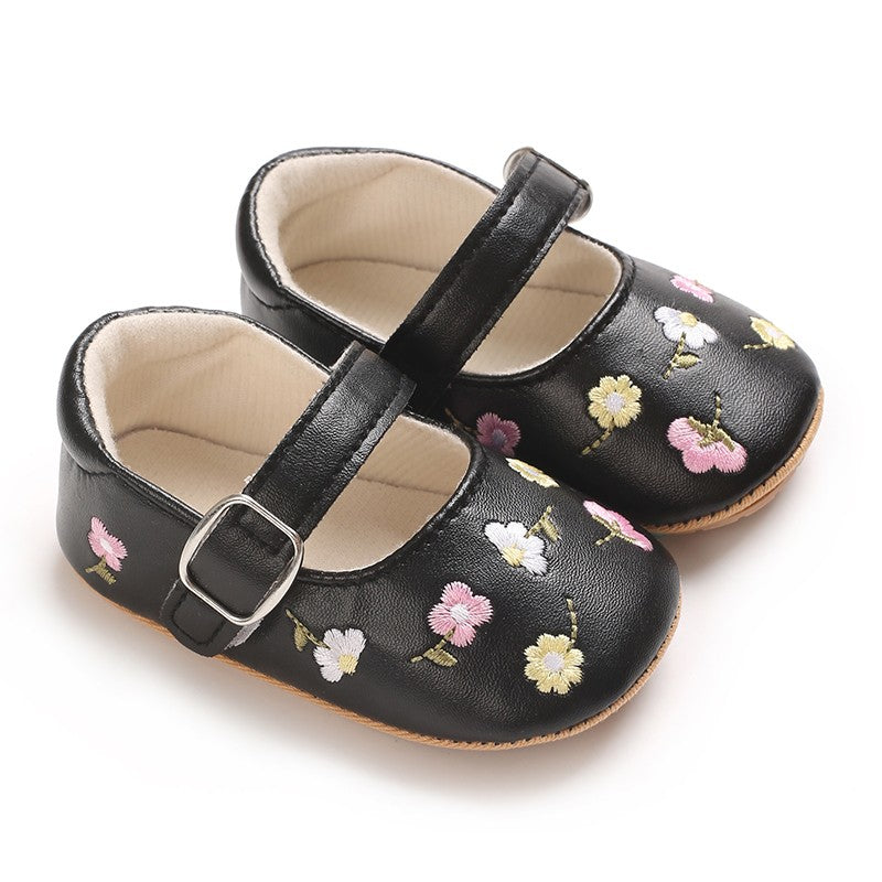 Sapatinho de Bebê Mary Jane Bordado para Menina