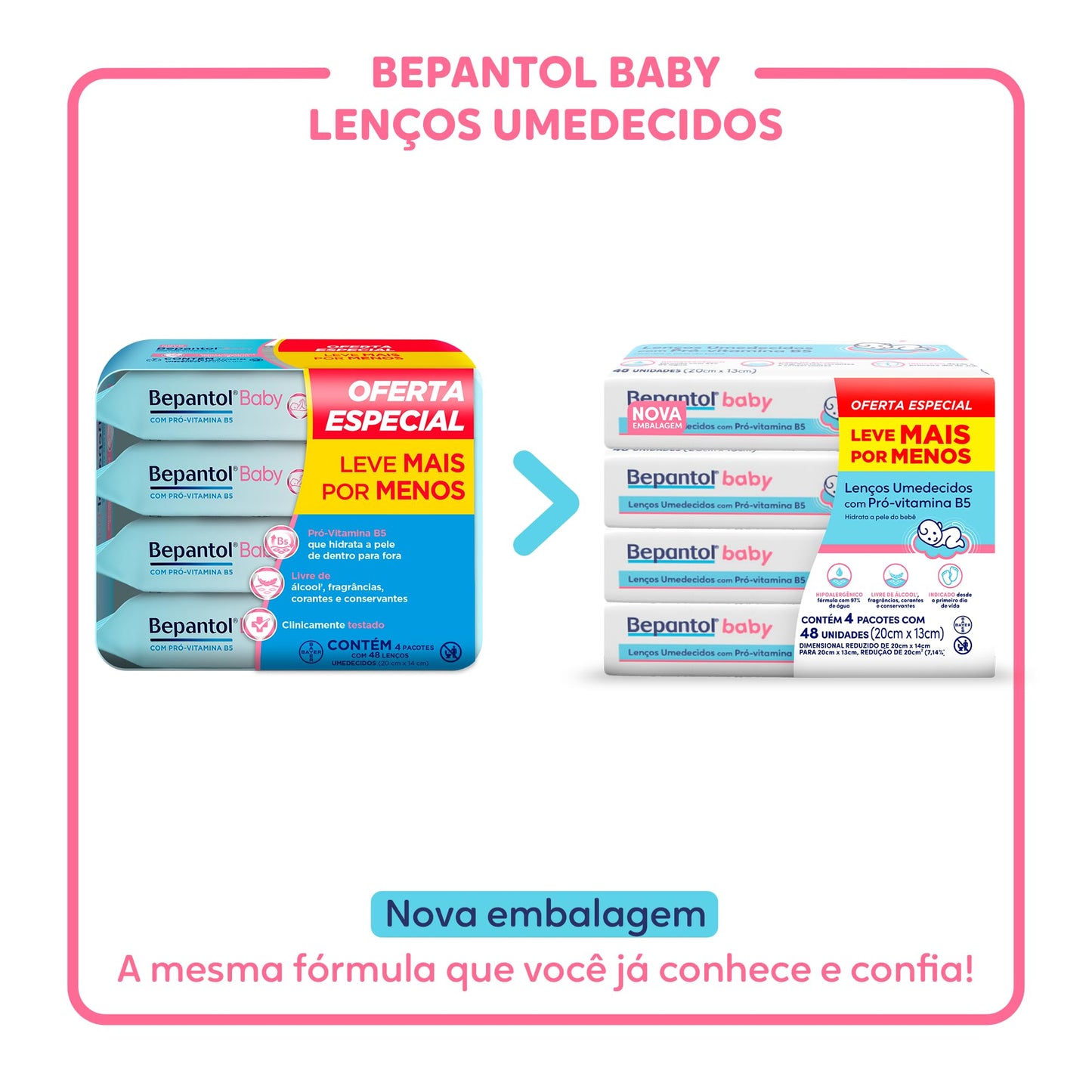 Kit Bepantol Baby Lenços Umedecidos (Leve 4 Pague 3)