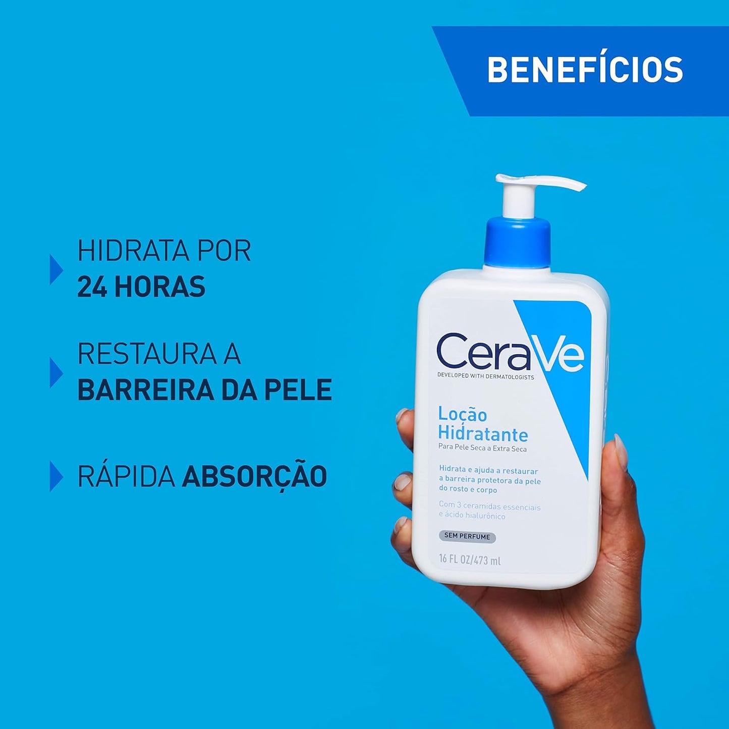 CeraVe Loção Hidratante Corporal com Ácido Hialurônico