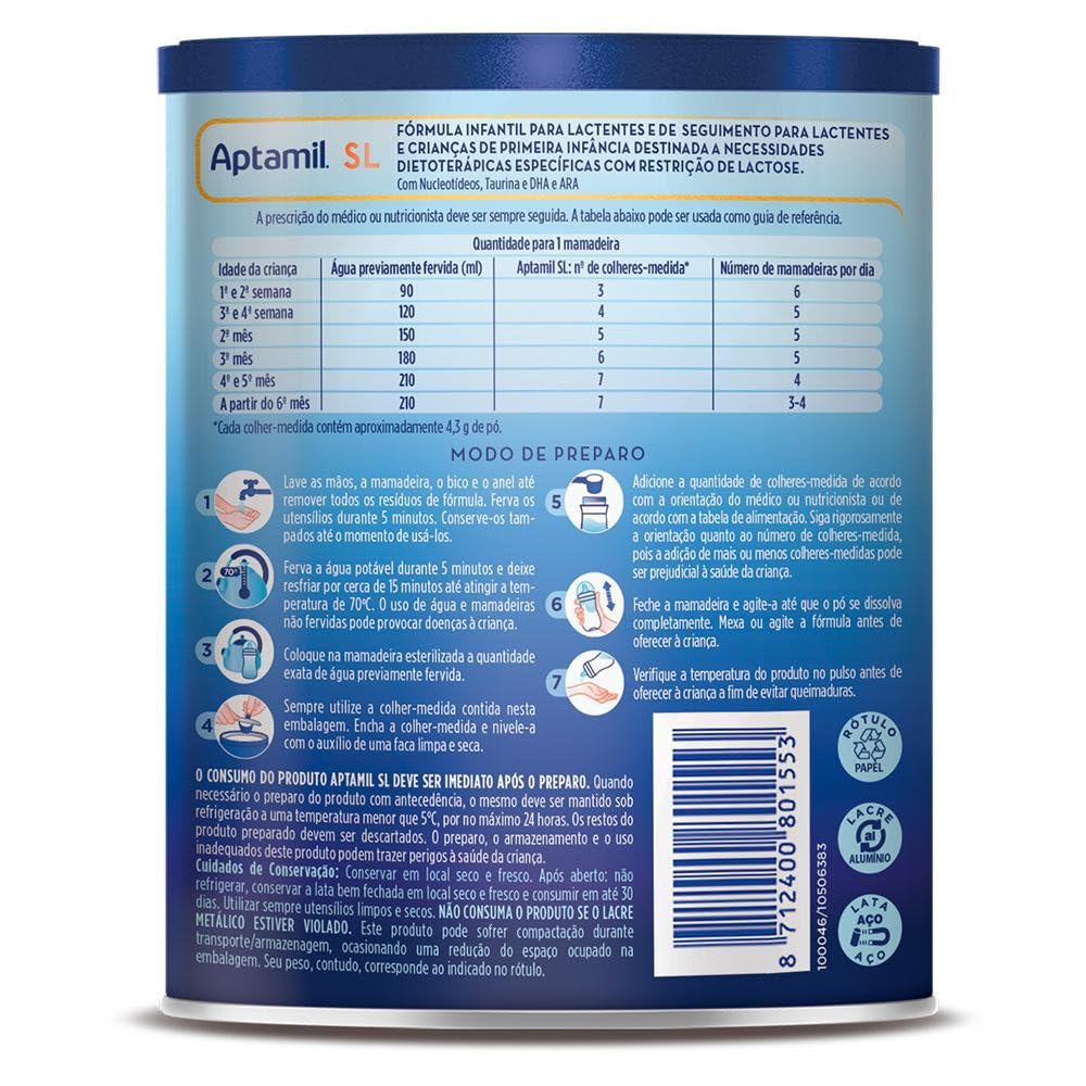 Aptamil Proexpert SL (800g) - Fórmula Infantil sem Lactose