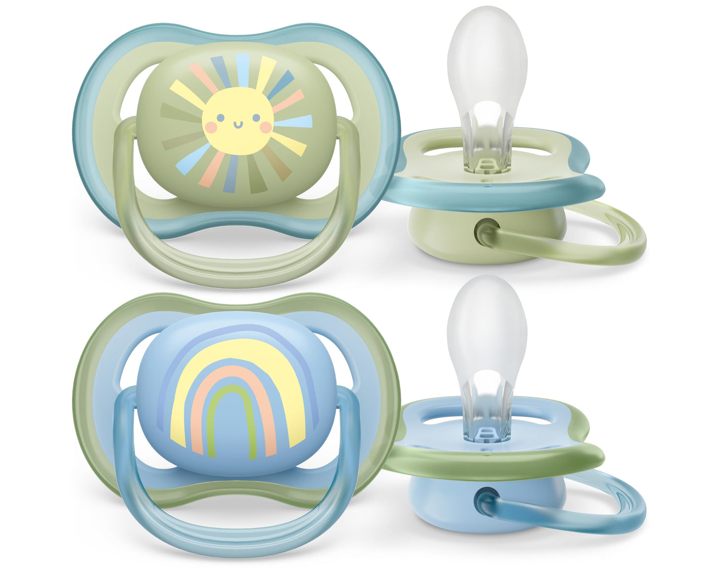 Chupeta Avent Dupla Ultra Air Decorada para Recém-Nascidos (0-6M)