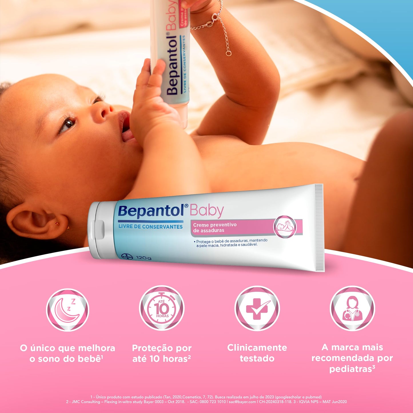 Bepantol Baby Pomada Assadura Bebe Hipoalergênica 120g
