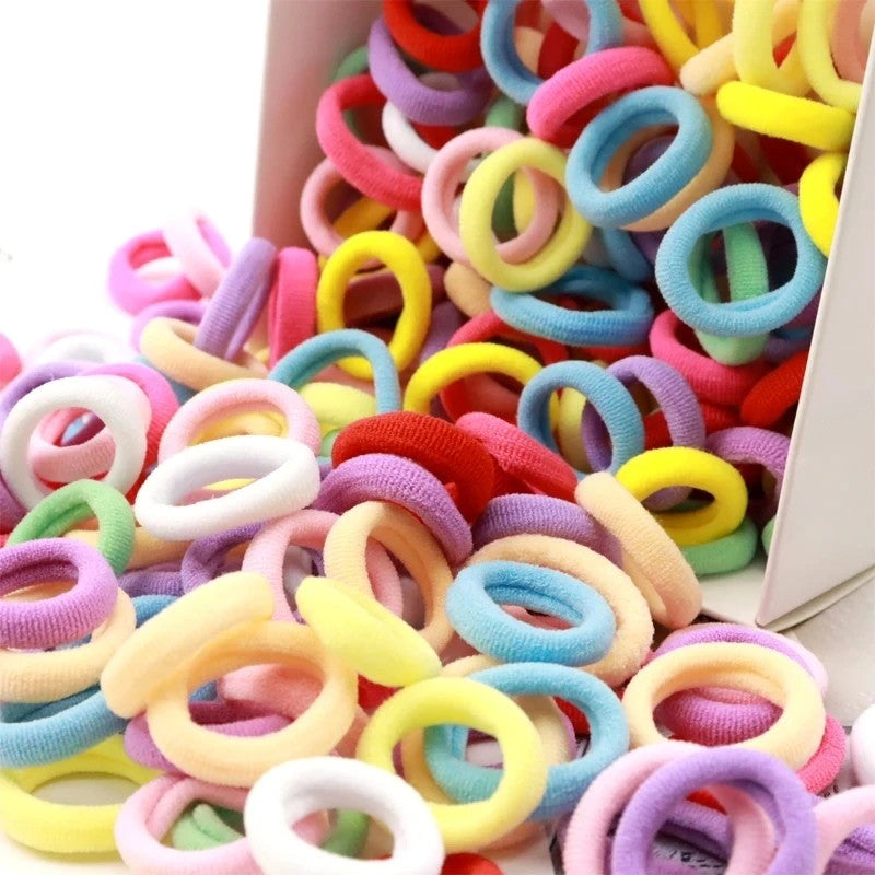 Kit de Elásticos de Cabelo de Nylon para Rabo de Cavalo (200 Peças)
