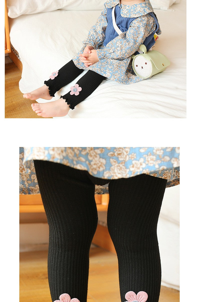 Legging Infantil de Algodão e Acrílico para Meninas