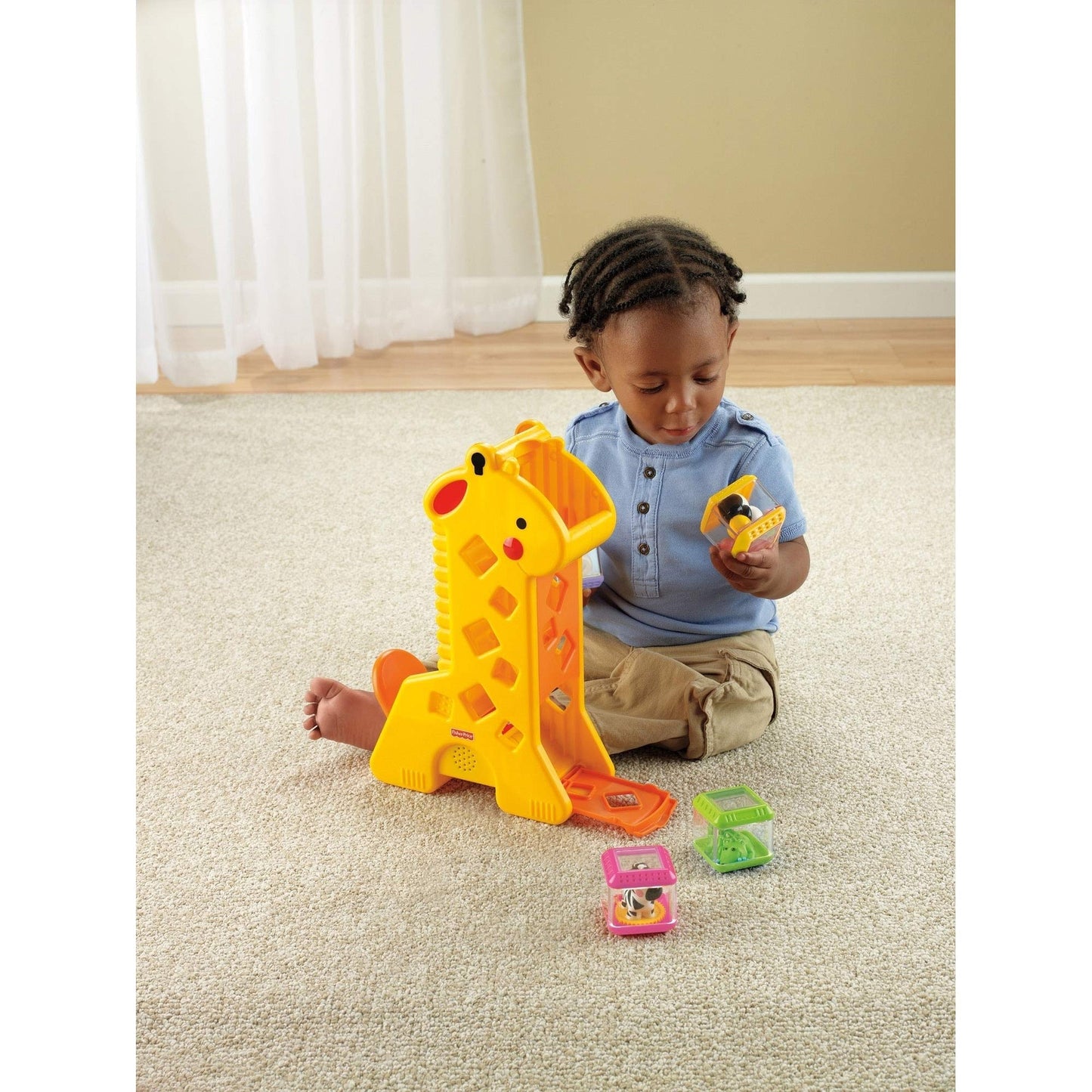 Fisher-Price Girafa com Blocos para Bebês