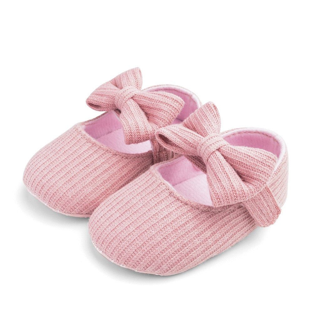 Sapatinho de Malha Macia com Laço para Meninas