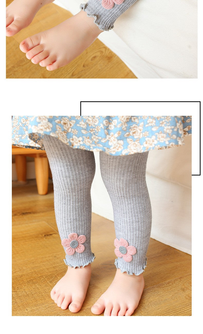 Legging Infantil de Algodão e Acrílico para Meninas