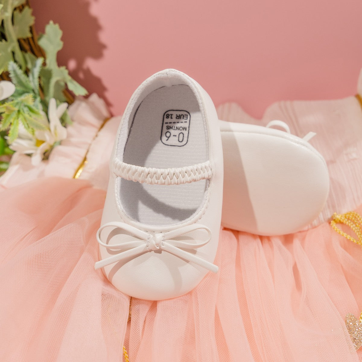 Sapatinho de Bebê Princesa com Laço Meckior