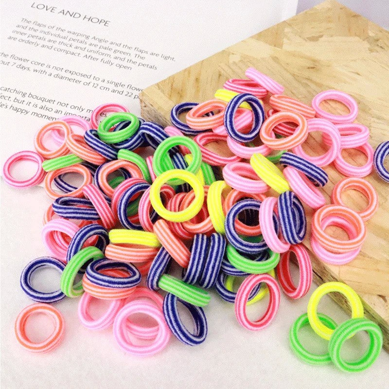 Kit de Elásticos de Cabelo de Nylon para Rabo de Cavalo (200 Peças)