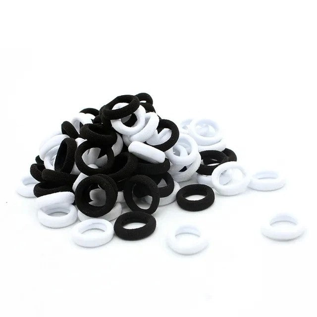 Kit de Elásticos de Cabelo de Nylon para Rabo de Cavalo (200 Peças)