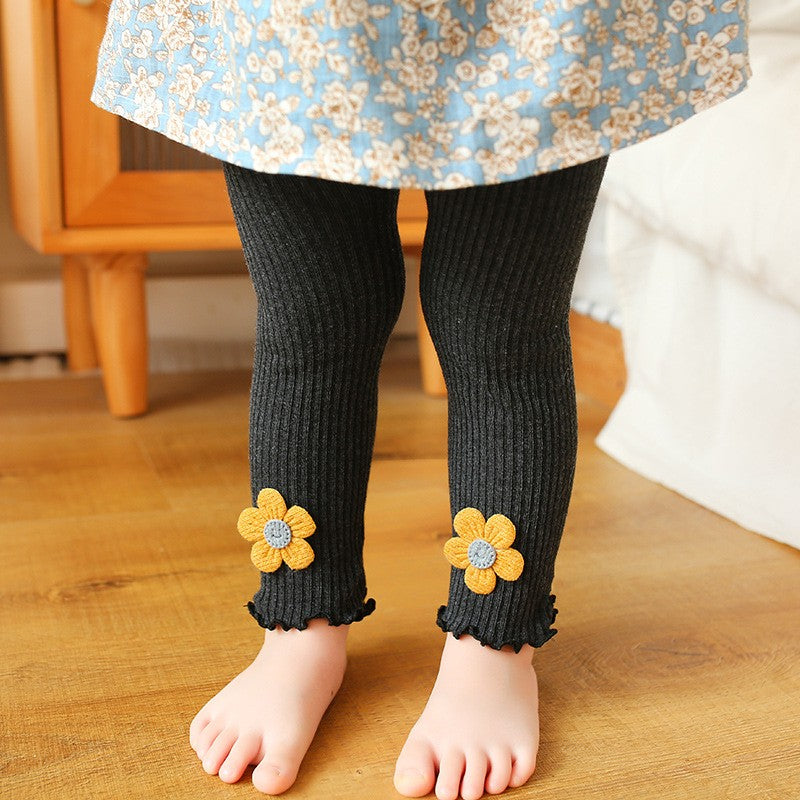 Legging Infantil de Algodão e Acrílico para Meninas