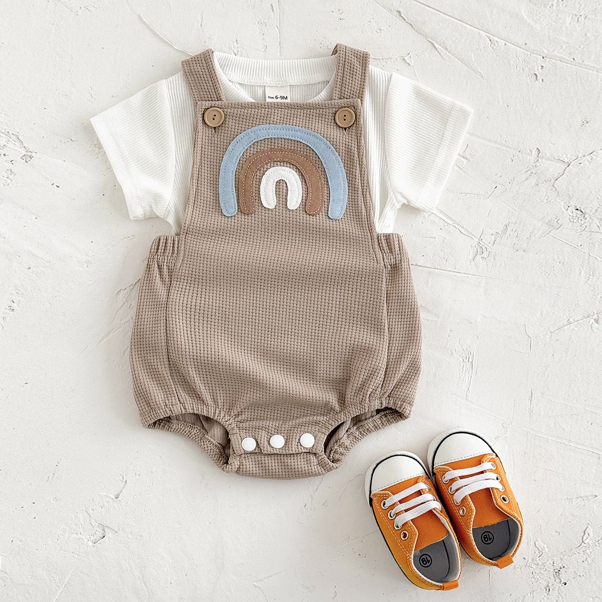 Conjunto de Verão para Bebê com Macacão e Camiseta (2 Peças)