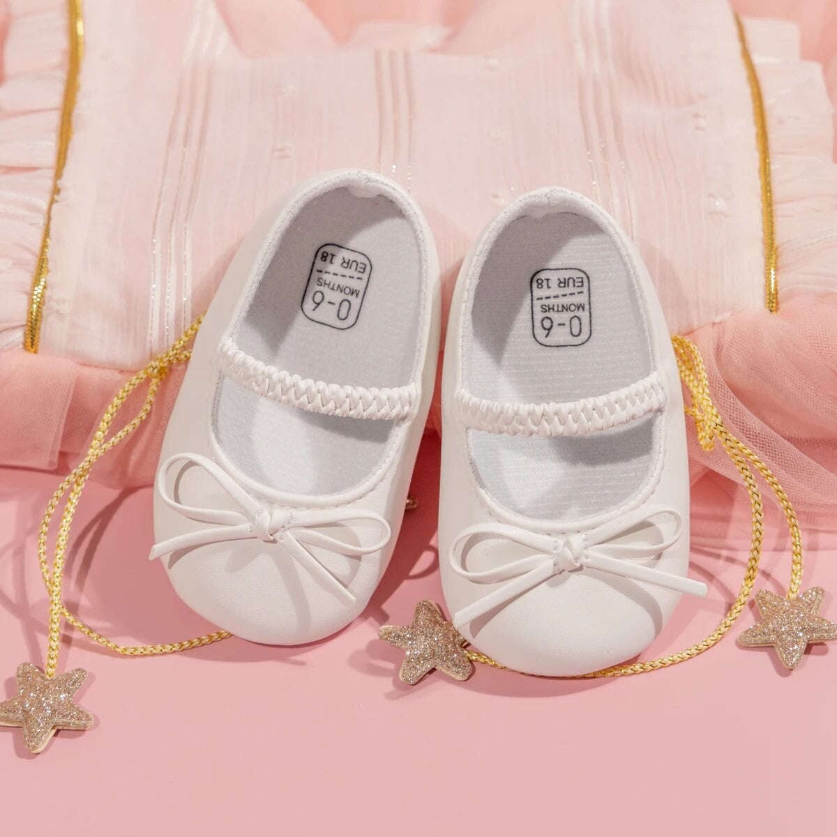 Sapatinho de Bebê Princesa com Laço Meckior