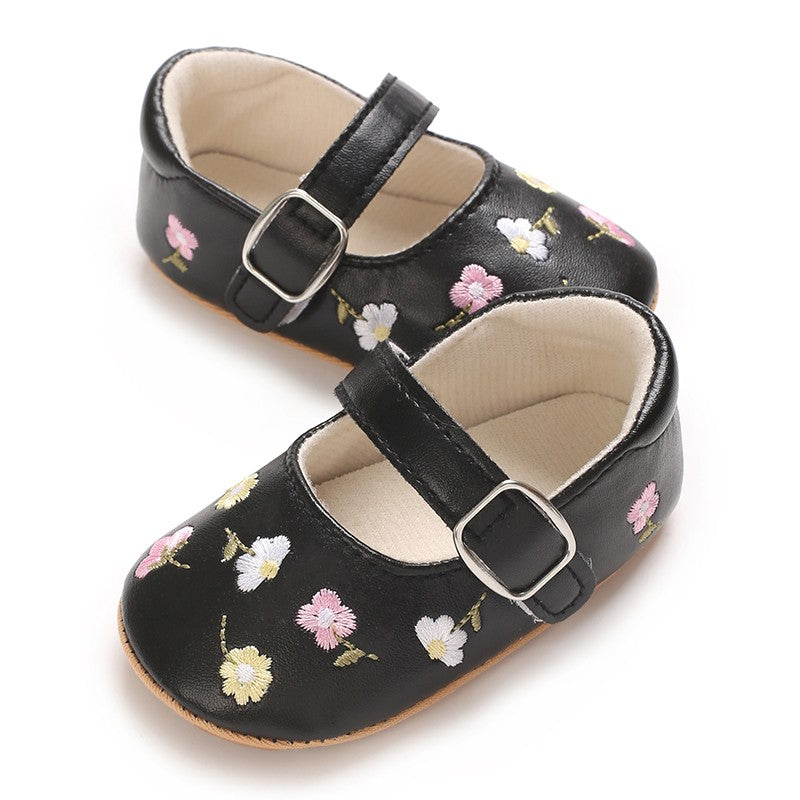 Sapatinho de Bebê Mary Jane Bordado para Menina