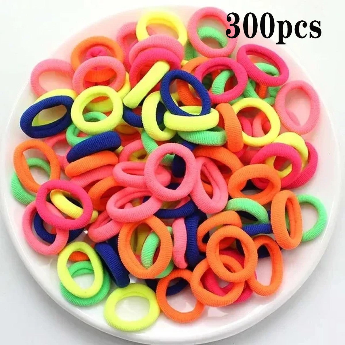 Kit de Elásticos de Cabelo de Nylon para Rabo de Cavalo (200 Peças)
