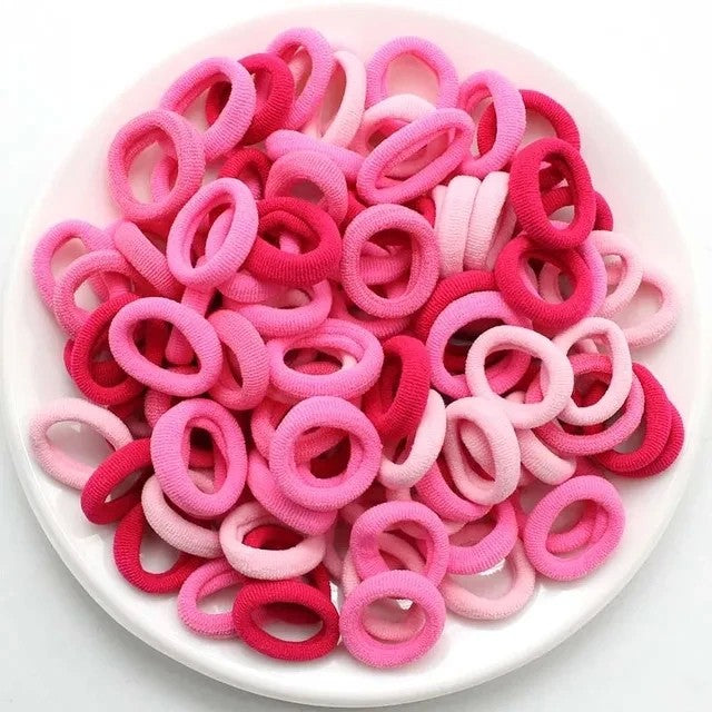 Kit de Elásticos de Cabelo de Nylon para Rabo de Cavalo (200 Peças)