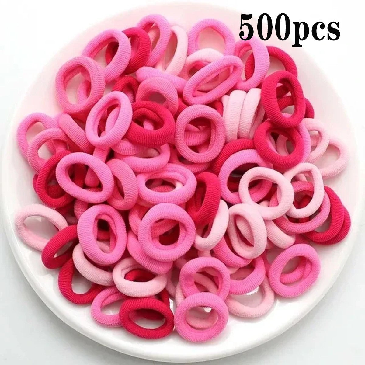 Kit de Elásticos de Cabelo de Nylon para Rabo de Cavalo (200 Peças)