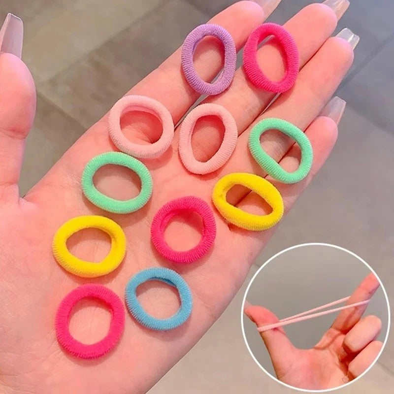 Kit de Elásticos de Cabelo de Nylon para Rabo de Cavalo (200 Peças)