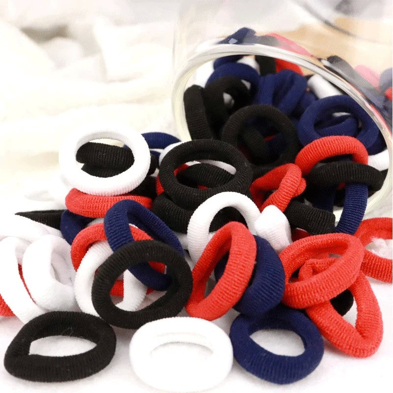 Kit de Elásticos de Cabelo de Nylon para Rabo de Cavalo (200 Peças)