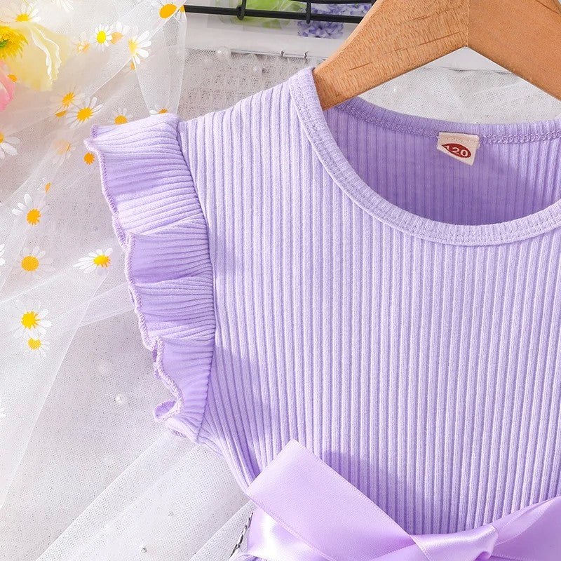 Vestido de Princesa para Menina com Estampa de Borboletas