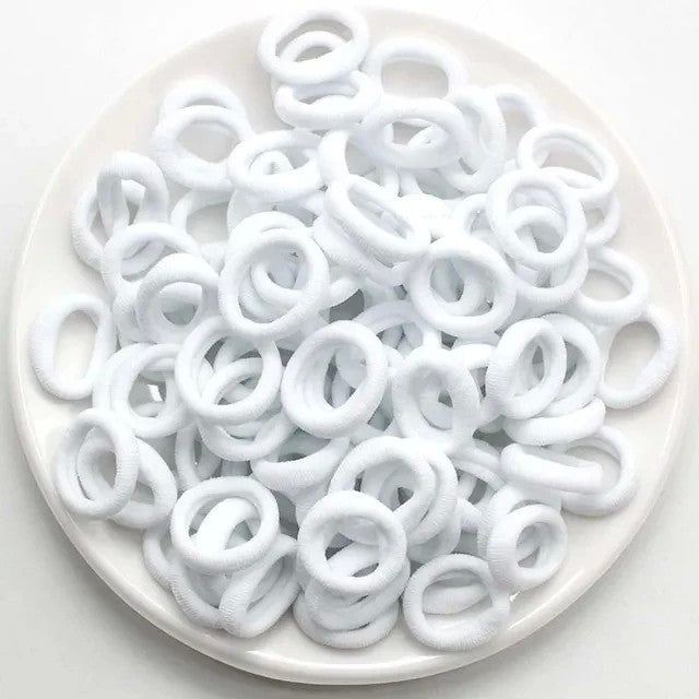 Kit de Elásticos de Cabelo de Nylon para Rabo de Cavalo (200 Peças)