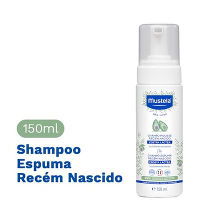 Mustela Shampoo Recém-Nascido (150ml) - Previne e Elimina a Crosta Láctea