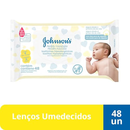Lenços Umedecidos JOHNSON'S® Baby Recém Nascido (48 Unidades)