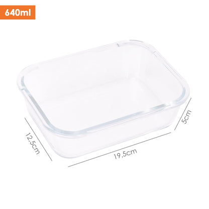 Pote de Vidro Refratário Retangular Mor 640ml com Tampa