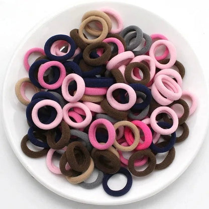 Kit de Elásticos de Cabelo de Nylon para Rabo de Cavalo (200 Peças)